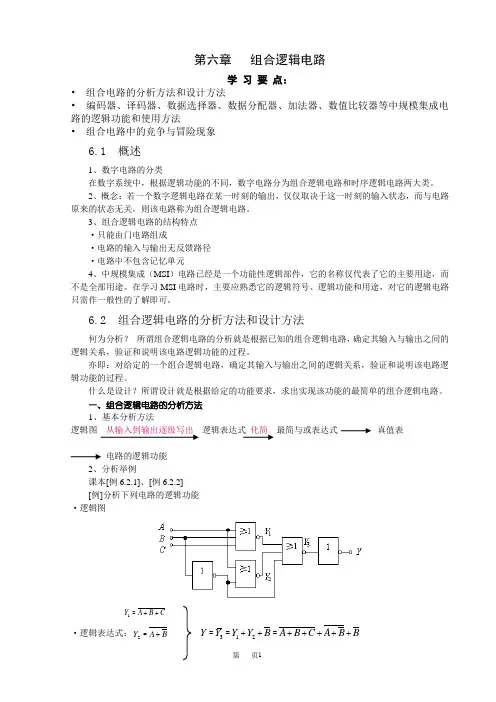 第六章   组合逻辑电路