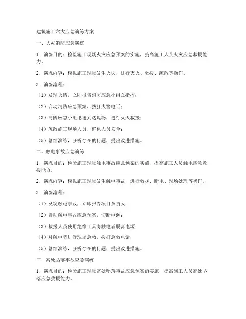 建筑施工六大应急演练方案
