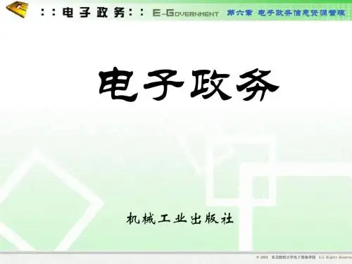 第06章—电子政务信息资源管理20110901