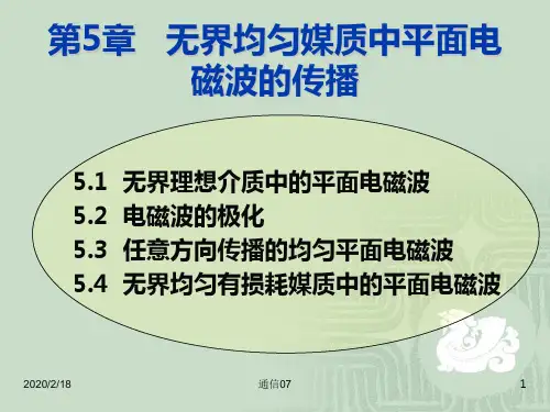 通信工程本科——电磁场与微波技术平面波PPT课件
