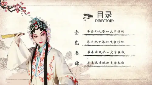 中国艺术表演戏曲艺术培训讲座课件PPT模板