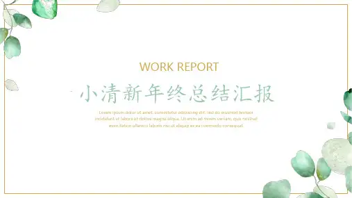 小清新工作总结汇报PPT模板