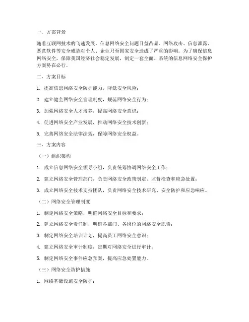信息网络安全保护方案