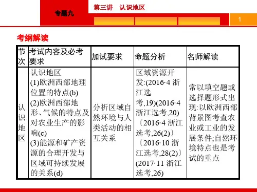 精品2018届浙江选考19.3认识地区精品ppt课件