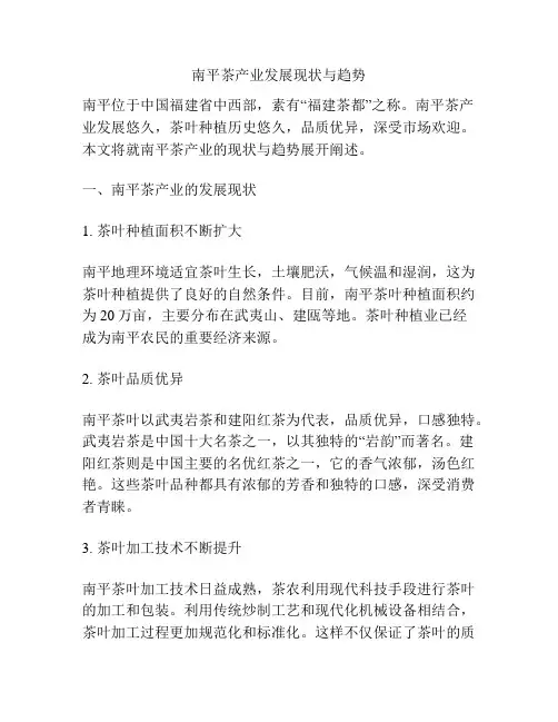南平茶产业发展现状与趋势