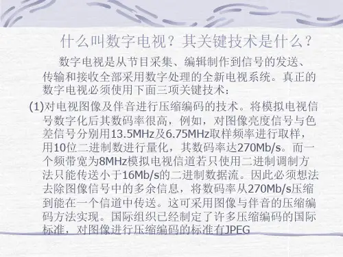 数字电视系统概述
