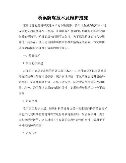 桥梁防腐技术及维护措施