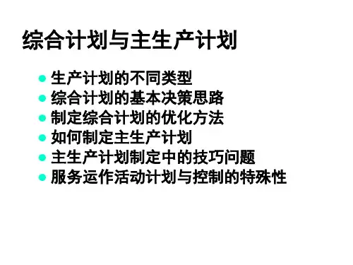 精选6第十二章综合计划与主生产计划fsp