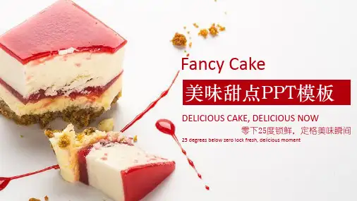 创意大气美味甜点品牌宣传PPT模板