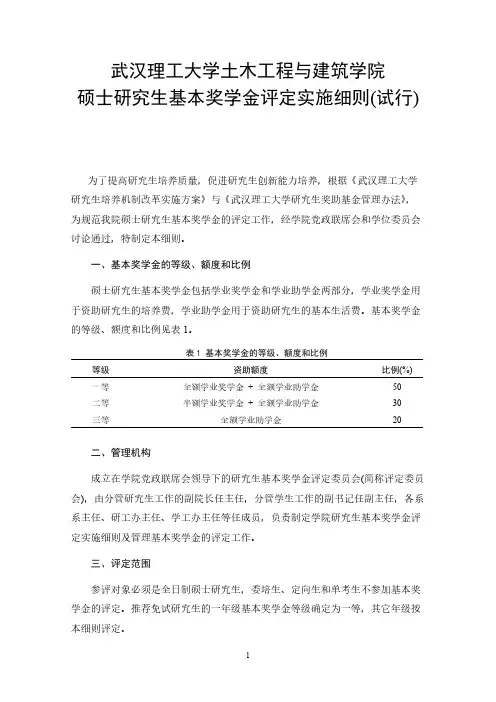 Removed_武汉理工大学研究生基本奖学金评定办法