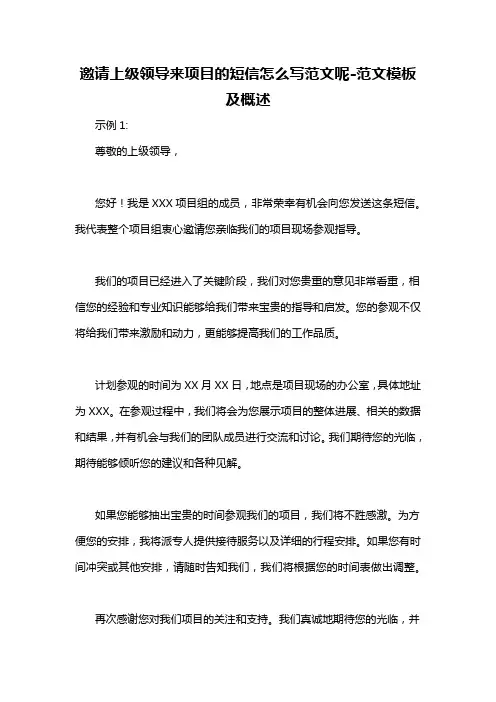 邀请上级领导来项目的短信怎么写范文呢-概述说明以及解释