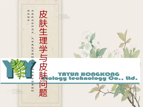 皮肤生理学及皮肤问题