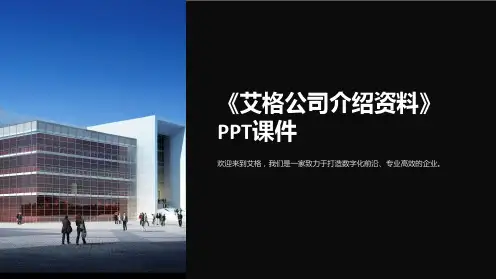 《艾格公司介绍资料》课件