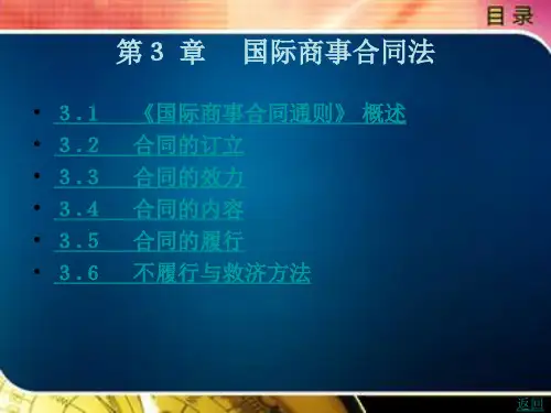 国际商事 合同法