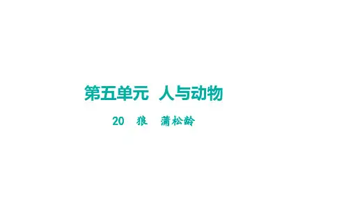 第20课《狼》学案课件-2024-2025学年统编版语文七年级上册(2024)