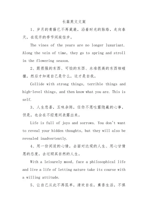 长篇英文文案