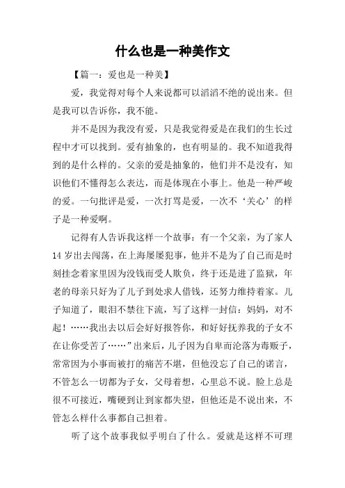 什么也是一种美作文