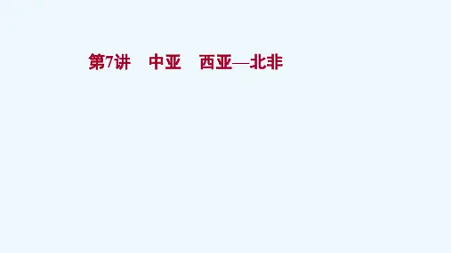 2022版高考地理一轮复习第7讲中亚西亚_北非课件新人教版