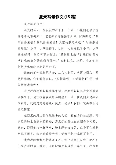 夏天写景作文(15篇)