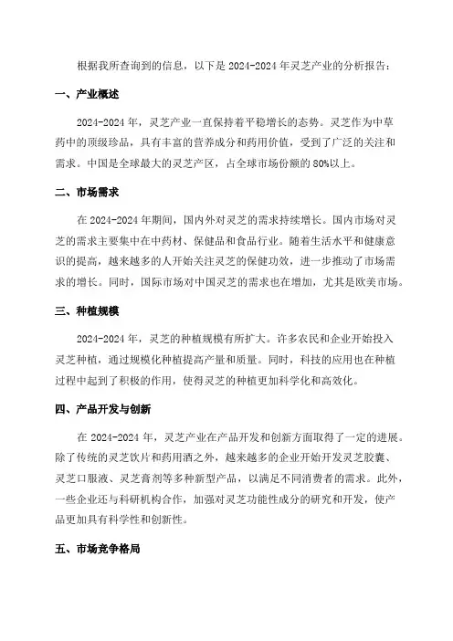 2024-2024年灵芝产业分析报告