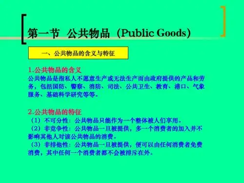 经济公共产品1