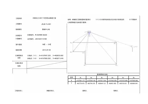 工程控制网测量记录