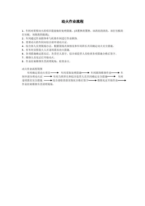 动火作业流程
