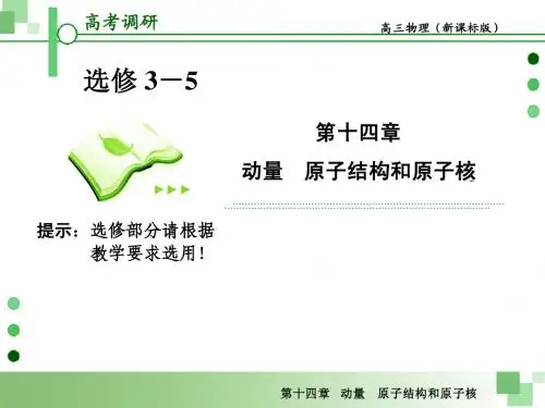 2013届高考一轮物理复习课件(人教版)：第十四章第3节 原子核