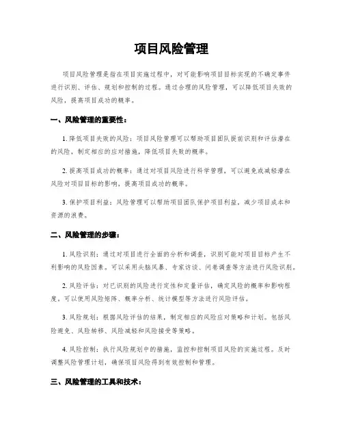 项目风险管理