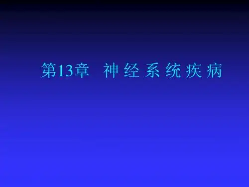 第13章  神经系统疾病 PPT课件