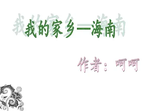 我的家乡—海南