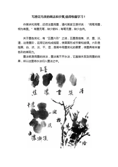 写意花鸟类的画法和步骤,值得收藏学习！