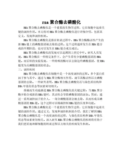 rna聚合酶去磷酸化