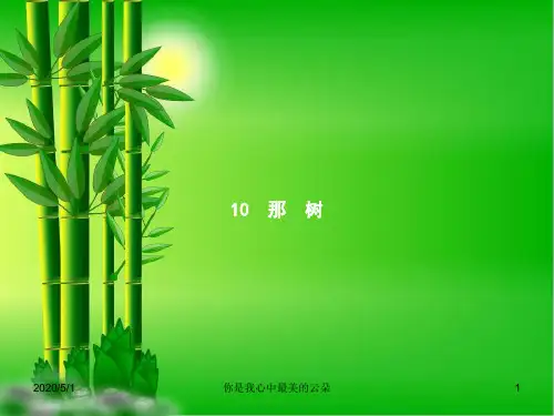 九年级语文下册第三单元那树课件新新人教版.ppt..