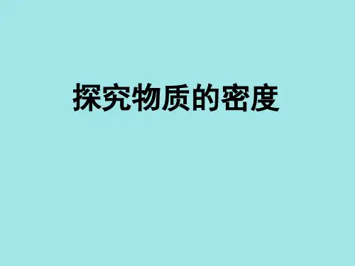 沪粤版初中物理八上 5.2  探究物质的密度  课件 _6精品课件