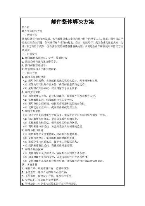 邮件整体解决方案