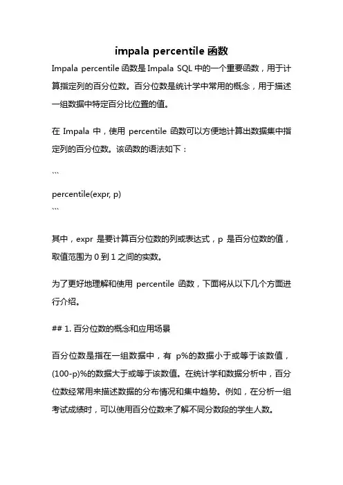 impala percentile函数