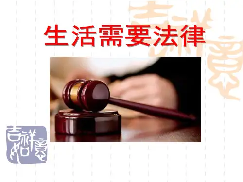 9.1 生活需要法律课件