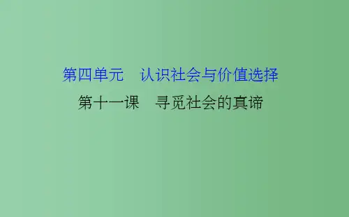 高考政治一轮总复习 4.11寻觅社会的真谛 新人教版必修4