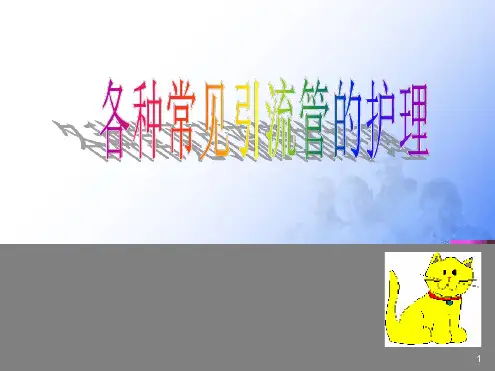 各种常见引流管的护理讲义课堂