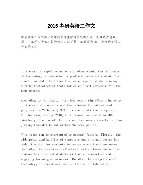 2016考研英语二作文