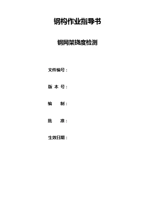 钢网架挠度检测实施细则