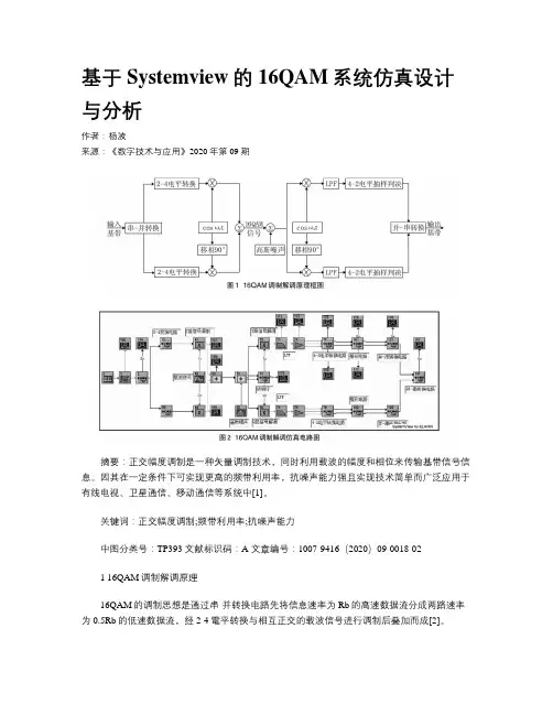基于Systemview的16QAM系统仿真设计与分析