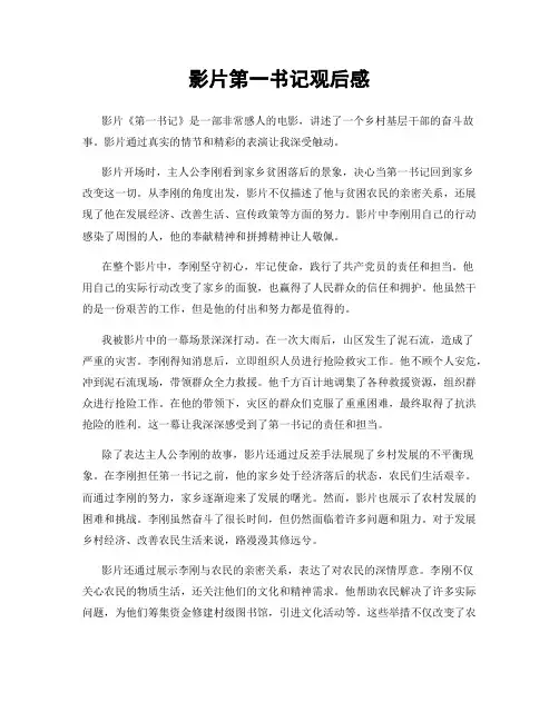 影片第一书记观后感