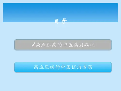 高血压病的中医治疗ppt课件