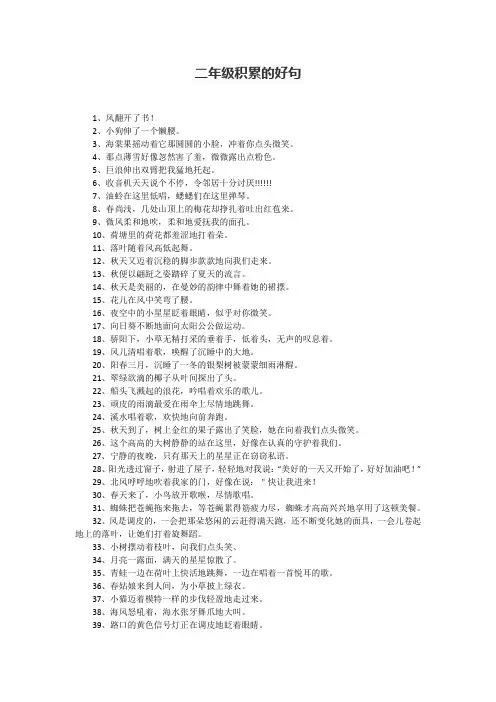 二年级积累的好句