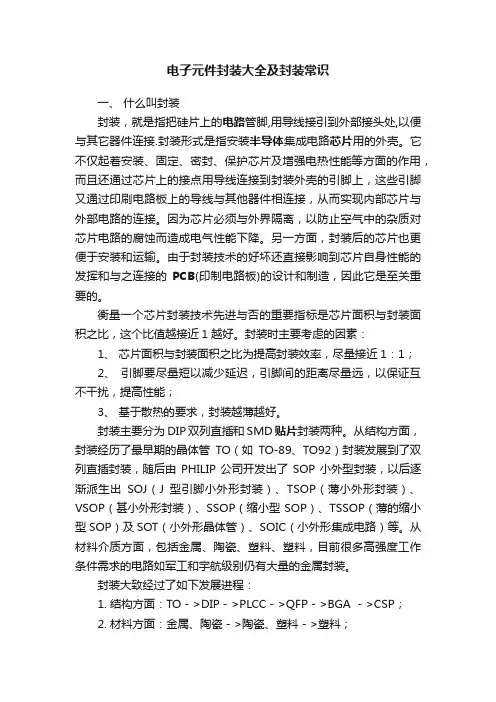 电子元件封装大全及封装常识