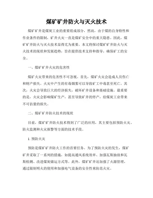 煤矿矿井防火与灭火技术