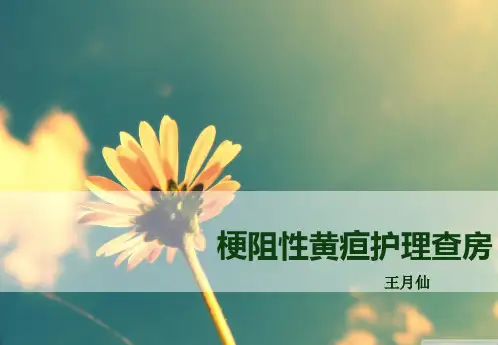 梗阻性黄疸护理.