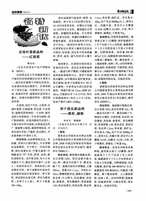 两个西瓜新品种——黑彤、福祺